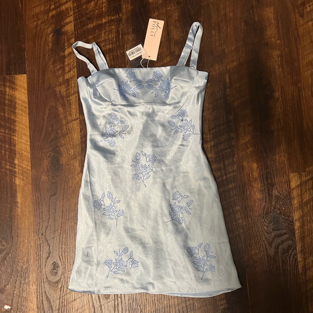 Oh Polly EUGENIE A-Line Mini Dress in Blue